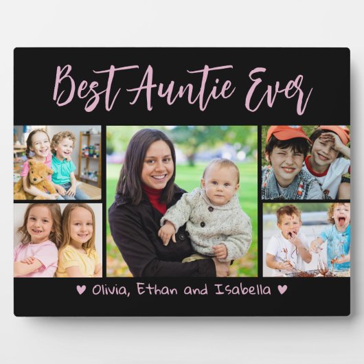 Creëer Uw Eigen Beste Tante Ooit 5 Fotocollage Fotoplaat (Voorkant)