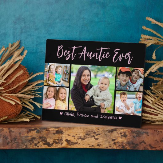 Creëer Uw Eigen Beste Tante Ooit 5 Fotocollage Fotoplaat (Zijkant)