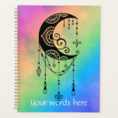 Creëer Uw eigen betoverende Boho Moon Silhouet Planner (Voorkant)