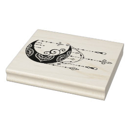 Creëer Uw eigen betoverende Boho Moon Silhouet Rubberstempel