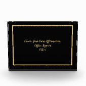 Creëer Uw eigen bevestiging of tekst zwart en goud Fotoblokken (Voorkant)