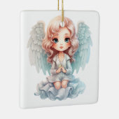 Creëer uw eigen biddende kerstengel keramisch ornament (Rechts)