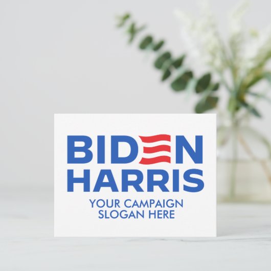 Creëer Uw Eigen Biden Harris 2024 Briefkaart (Staand voorkant)