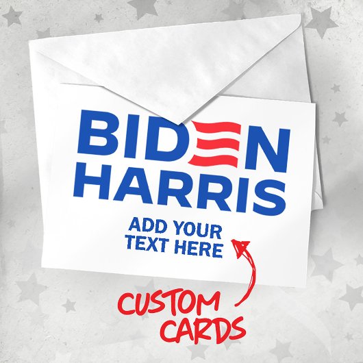 Creëer Uw Eigen Biden Harris 2024 Briefkaart
