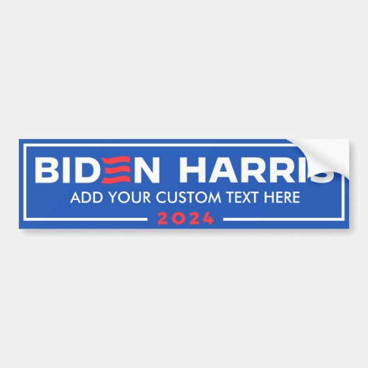Creëer Uw Eigen Biden Harris 2024 Bumpersticker (Voorkant)