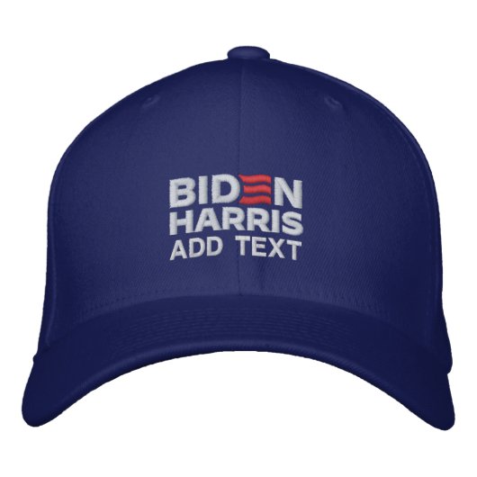 Creëer Uw Eigen Biden Harris 2024 Geborduurde Pet (Voorkant)