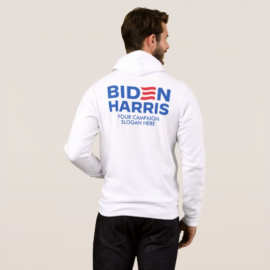 Creëer Uw Eigen Biden Harris 2024 Hoodie (Achterkant volledig)