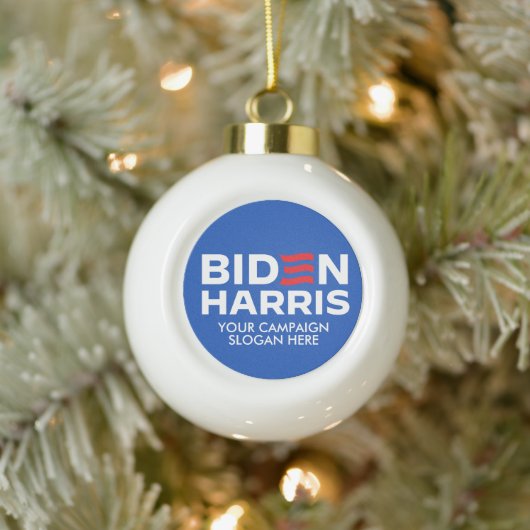 Creëer Uw Eigen Biden Harris 2024 Keramische Bal Ornament (Boom)