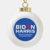 Creëer Uw Eigen Biden Harris 2024 Keramische Bal Ornament (Voorkant)
