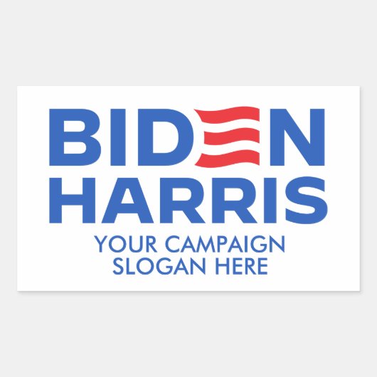 Creëer Uw Eigen Biden Harris 2024 Rechthoekige Sticker (Voorkant)