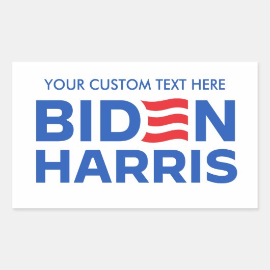 Creëer Uw Eigen Biden Harris 2024 Rechthoekige Sticker (Voorkant)