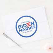Creëer Uw Eigen Biden Harris 2024 Ronde Sticker (Envelop)