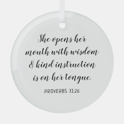 Creëer Uw eigen bijbelversie voor kalligrafie Glas Ornament (Voorkant)