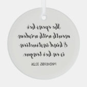 Creëer Uw eigen bijbelversie voor kalligrafie Glas Ornament (Achterkant)