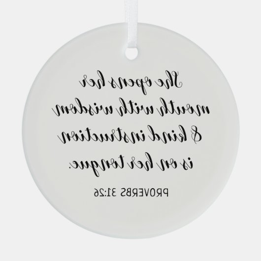 Creëer Uw eigen bijbelversie voor kalligrafie Glas Ornament (Achterkant)