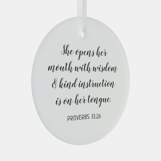 Creëer Uw eigen bijbelversie voor kalligrafie Glas Ornament (Voorkant Rechts)