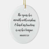 Creëer Uw eigen bijbelversie voor kalligrafie Keramisch Ornament (Rechts)