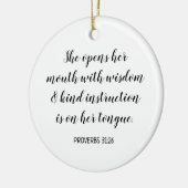 Creëer Uw eigen bijbelversie voor kalligrafie Keramisch Ornament (Links)