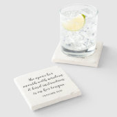 Creëer Uw eigen bijbelversie voor kalligrafie Stenen Onderzetter (Zijkant)