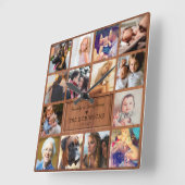 Creëer Uw eigen bijtende fotocollage Vierkante Klok (Hoek)