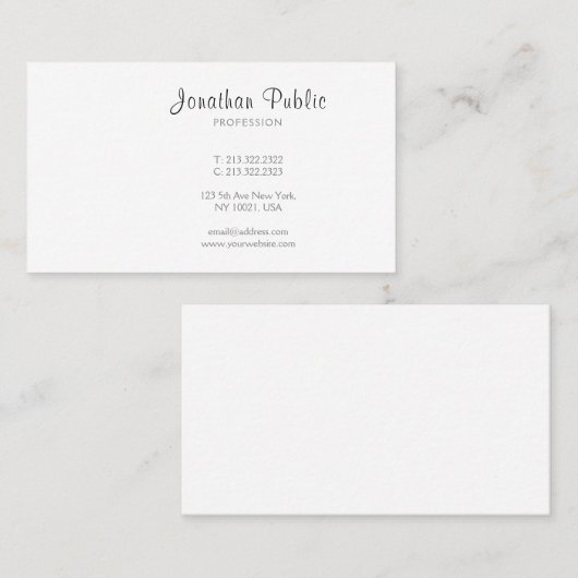 Creëer uw eigen bioscoopminimalistisch, modern, ee visitekaartje (Voorkant / Achterkant)