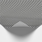 Creëer Uw eigen Black Houndstooth Squares Patroon Cadeaupapier (Hoek)
