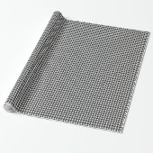 Creëer Uw eigen Black Houndstooth Squares Patroon Cadeaupapier (Uitgerold)
