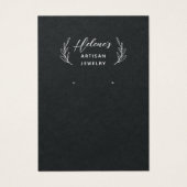 Creëer uw eigen Black Jewelry Earring Display Kaar Visitekaartje (Voorkant)