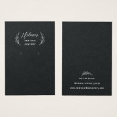 Creëer uw eigen Black Jewelry Earring Display Kaar Visitekaartje (Voorkant /achterkant)