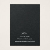Creëer uw eigen Black Jewelry Earring Display Kaar Visitekaartje (Achterkant)