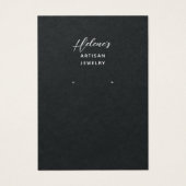 Creëer uw eigen Black Jewelry Earring Display Kaar Visitekaartje (Voorkant)
