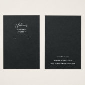 Creëer uw eigen Black Jewelry Earring Display Kaar Visitekaartje (Voorkant /achterkant)