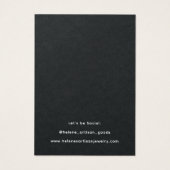 Creëer uw eigen Black Jewelry Earring Display Kaar Visitekaartje (Achterkant)