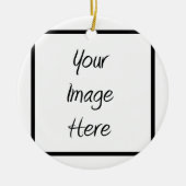 Creëer uw eigen — Blank aanpassen Keramisch Ornament (Voorkant)
