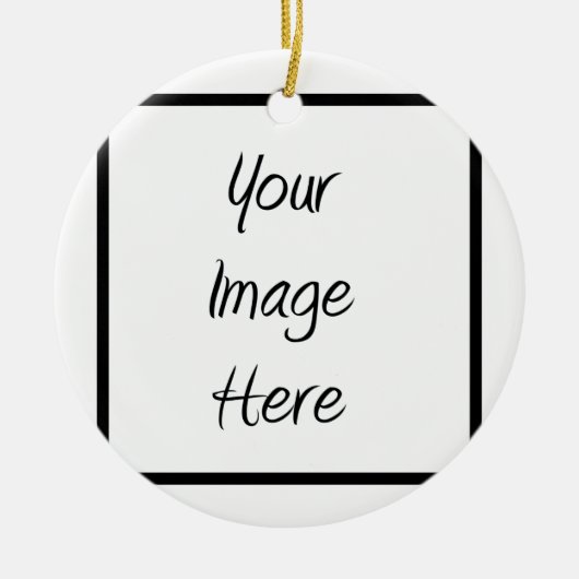 Creëer uw eigen — Blank aanpassen Keramisch Ornament (Voorkant)