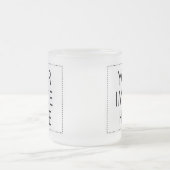 Creëer uw eigen — Blank aanpassen Matglas Koffiemok (Center)