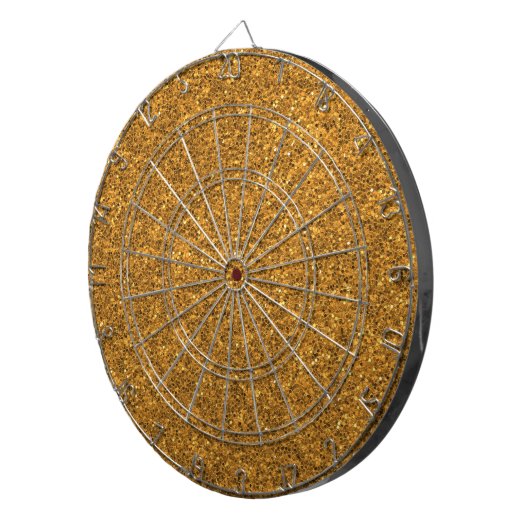 Creëer Uw eigen Blank Gold Glitter Dartbord (Voorkant Rechts)
