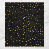 Creëer Uw Eigen Blank Zwart en Goud Wijn Etiket (Enkel label)