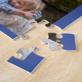 Creëer Uw eigen blauw 13-reeks fotocollage Legpuzzel (Zijkant)