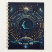 Creëer Uw eigen Blauw & Goud Hemellandschap Planner (Voorkant)
