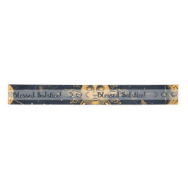 Creëer Uw eigen Blauw Goud Hemelmaan & Sterren Satijnen Lint