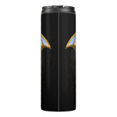 Creëer Uw Eigen Blauw & Goud Luna Moth Thermosbeker (Achterkant)