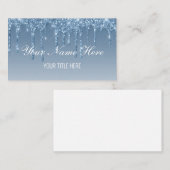 Creëer uw eigen blauw uitlijnglitter visitekaartje (Voorkant / Achterkant)