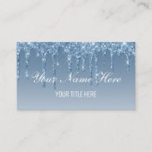 Creëer uw eigen blauw uitlijnglitter visitekaartje (Voorkant)