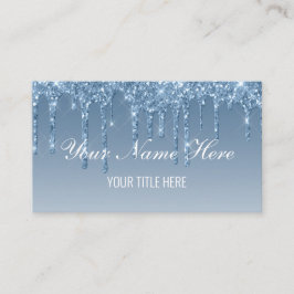 Creëer uw eigen blauw uitlijnglitter visitekaartje