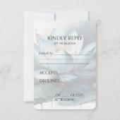 Creëer Uw eigen blauw Waterverf Lotus RSVP Kaartje (Voorkant)