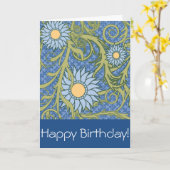 Creëer uw eigen blauwe en gele bloemenverjaardag kaart (Gele Bloem)