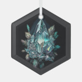 Creëer Uw eigen blauwe kristallen Glas Ornament (Voorkant)