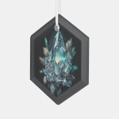 Creëer Uw eigen blauwe kristallen Glas Ornament (Voorkant links)