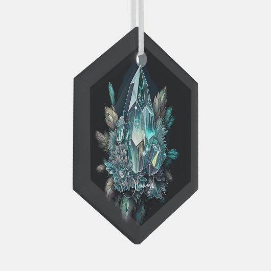 Creëer Uw eigen blauwe kristallen Glas Ornament (Voorkant Rechts)